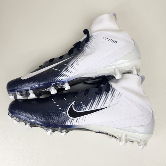 Nike Vapor Untouchable Pro TD 3 White Navy Football Cleats AO3021-102 Size 13.5 - Picture 5 of 6